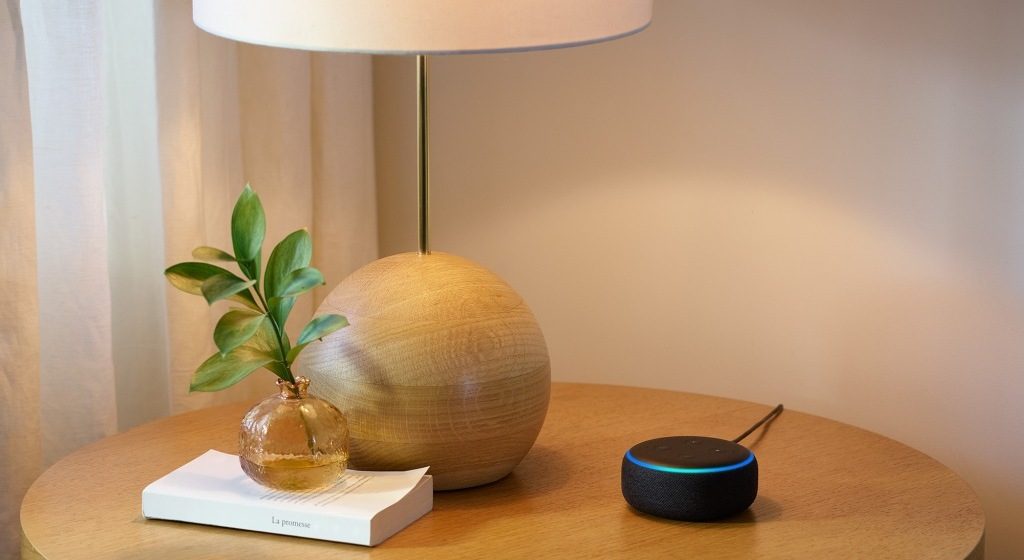 Echo Dot Charcoal Side Table