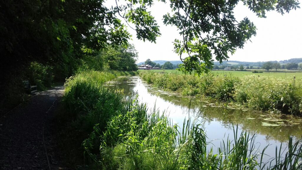 View of the Montgomery Canal in Shropshire